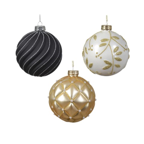 SFERA VETRO IVORY-BLACK 3DECOR